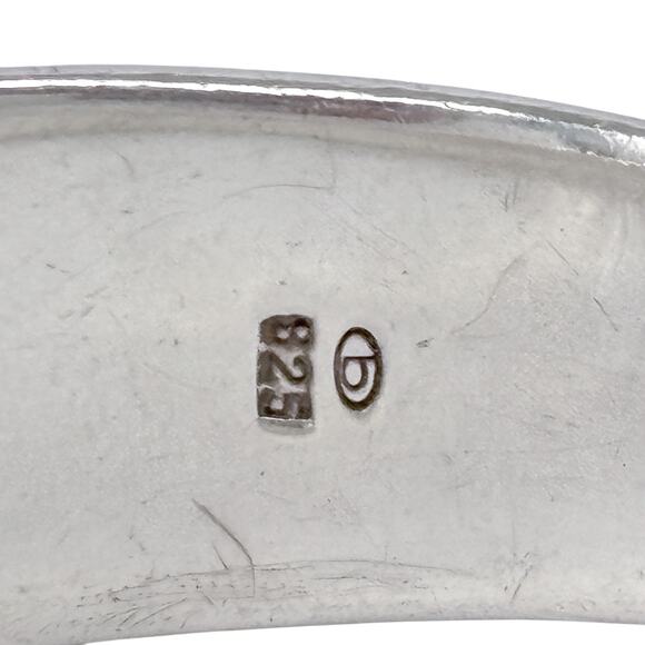 Boma Etched Pattern Cuff Bracelet | Spiral Design | Sterling Silver 925 | 6.5" - Picture 6 of 9